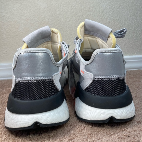 NEW Adidas Nite Jogger Silver Orange Men's Sz 9.5 - Picture 2 of 7